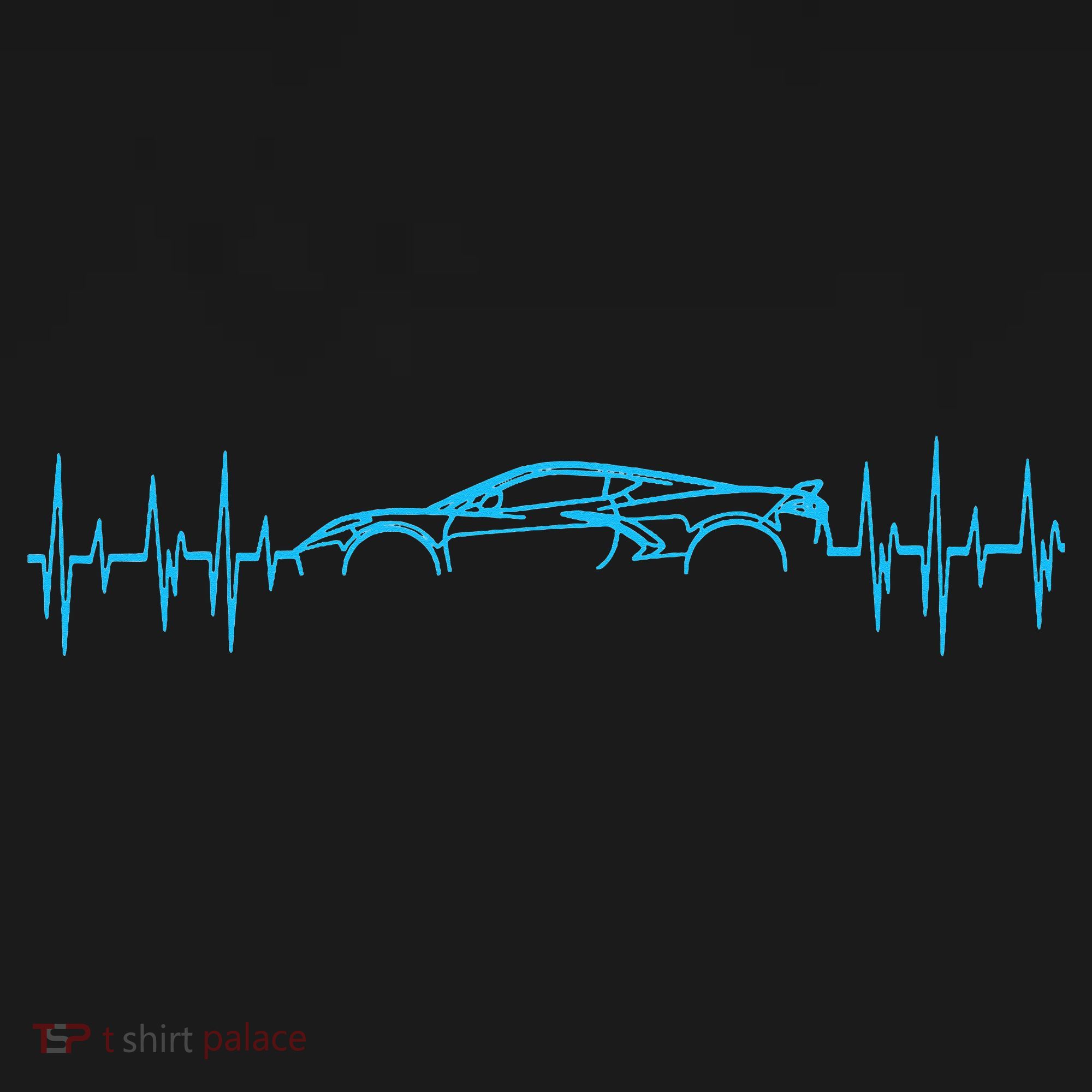 C8 Heartbeat Rapid Blue Supercar Sports Car Heartbeat Line Women's Tank Top