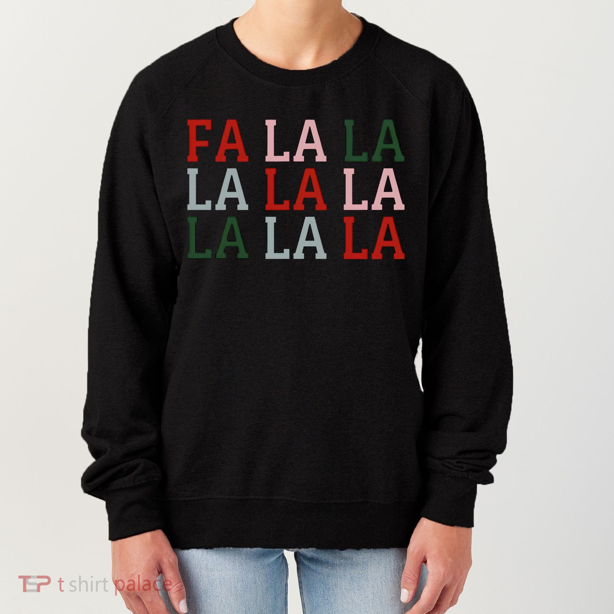Christmas Holiday Red & Green Fa La La La La Women's Sweatshirt