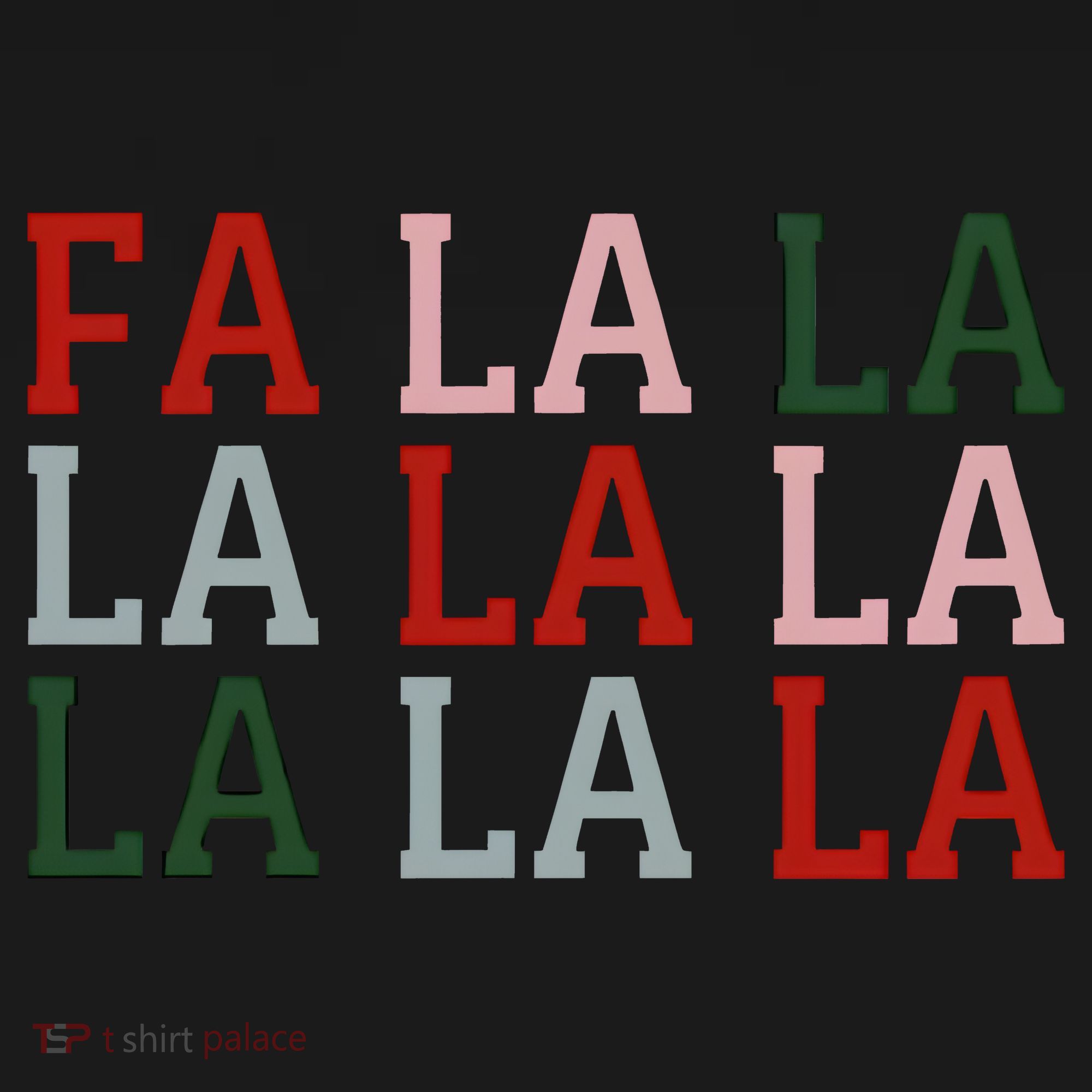 Christmas Holiday Red & Green Fa La La La La Coaster