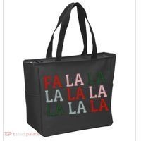 Christmas Holiday Red & Green Fa La La La La Tote Bag thumb 2