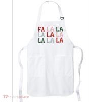 Christmas Holiday Red & Green Fa La La La La Apron thumb 0