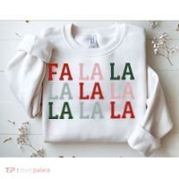 Christmas Holiday Red & Green Fa La La La La Sweatshirt thumb 2