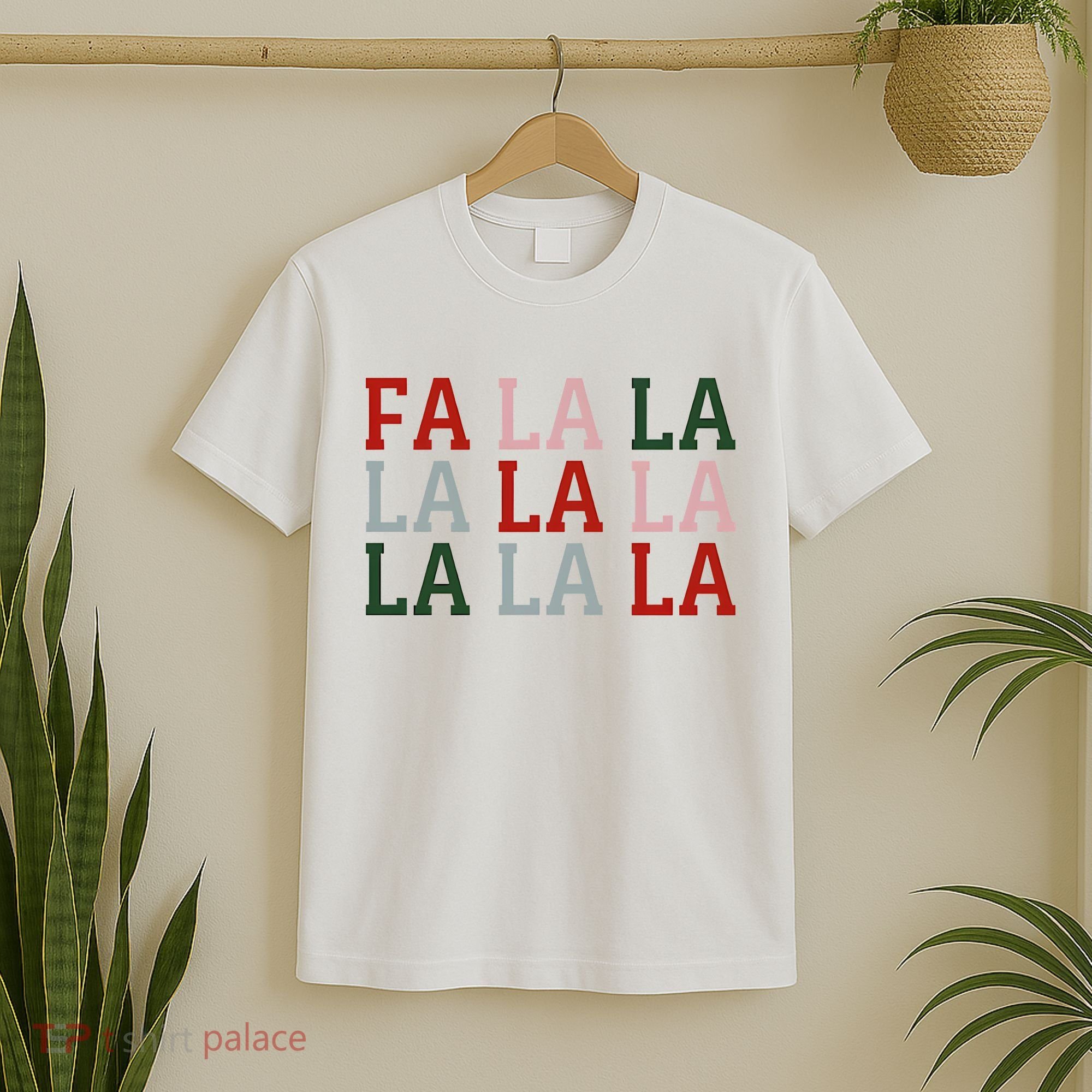 Christmas Holiday Red & Green Fa La La La La T-Shirt