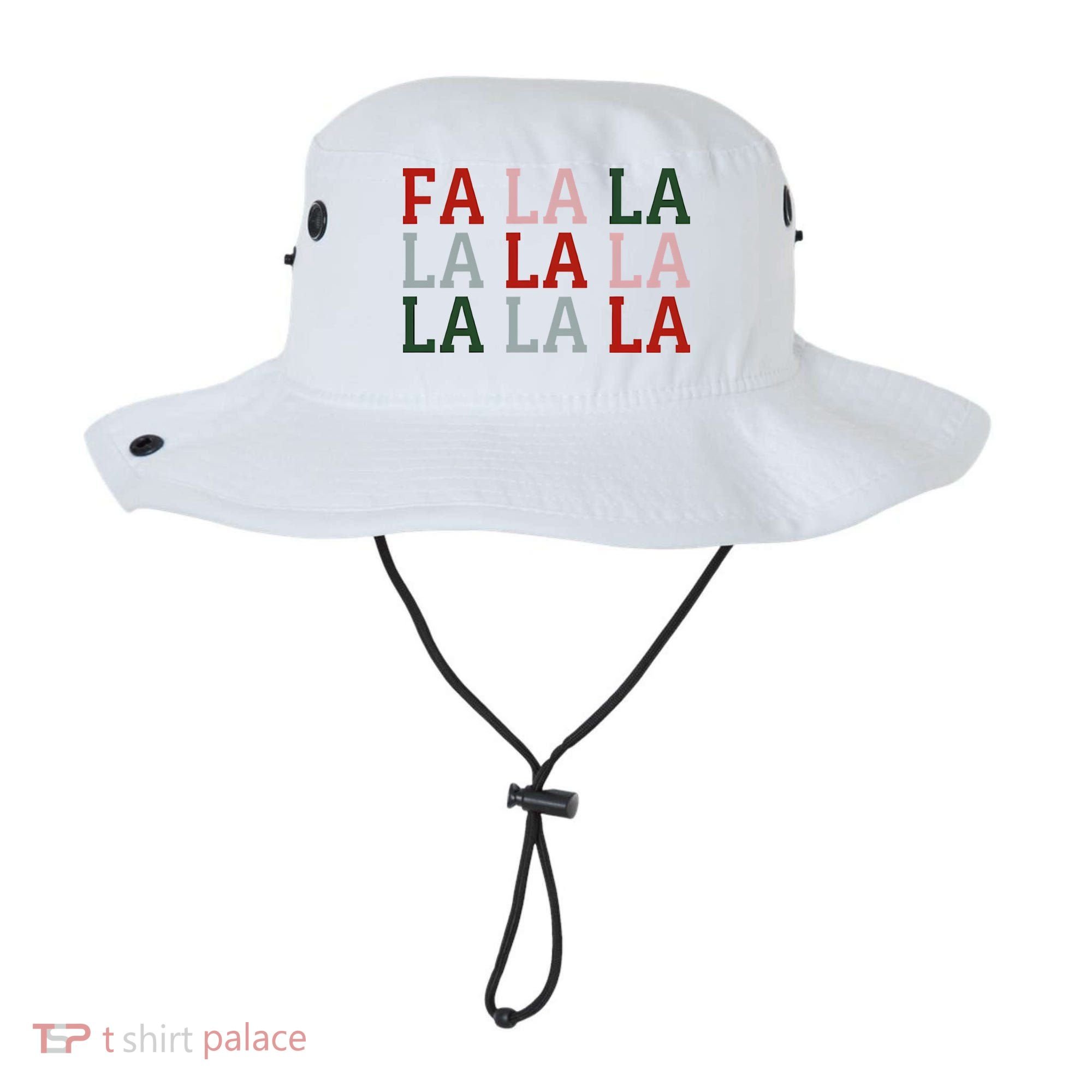 Christmas Holiday Red & Green Fa La La La La Bucket Hat