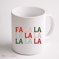 Christmas Holiday Red & Green Fa La La La La Coffee Mug thumb 1