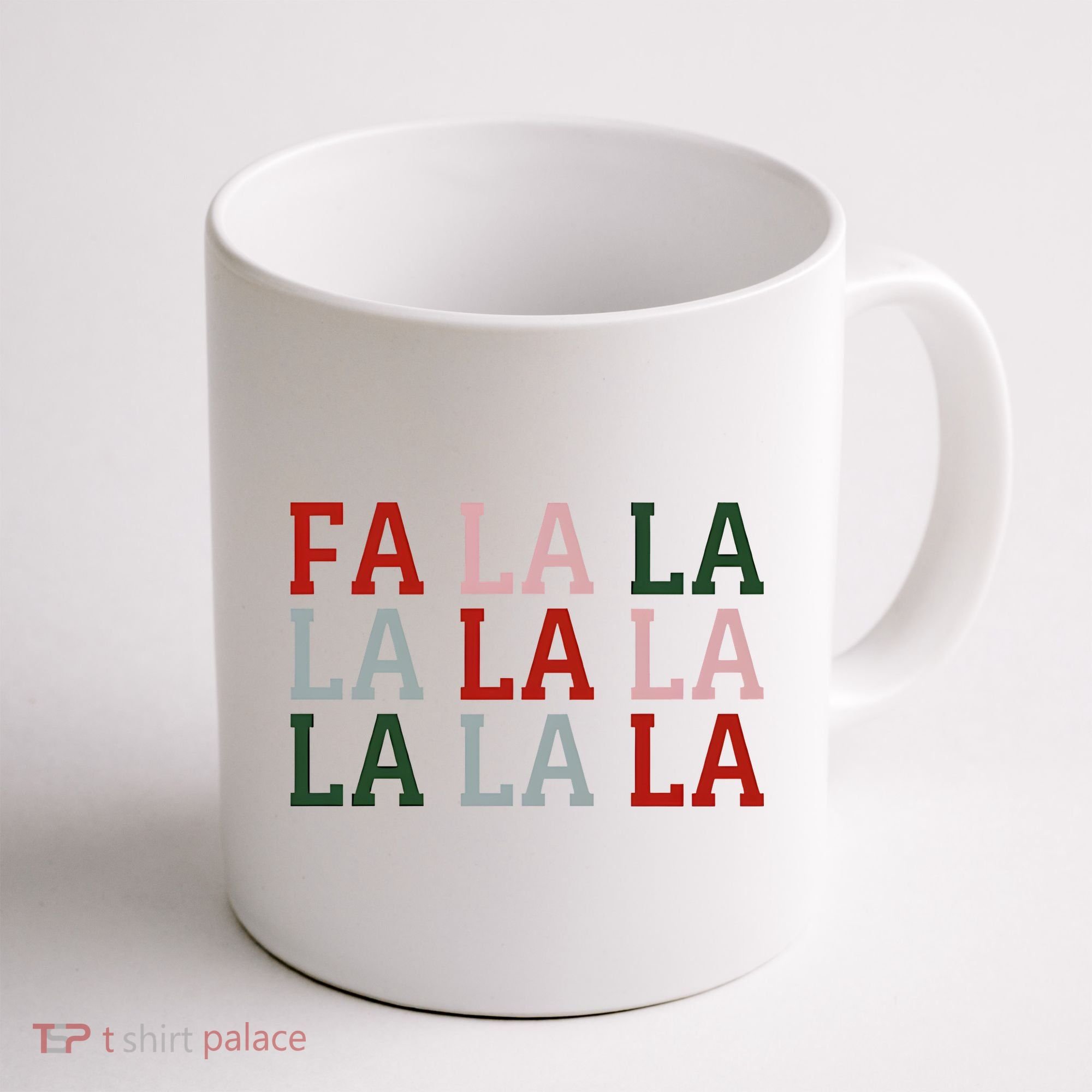 Christmas Holiday Red & Green Fa La La La La Coffee Mug
