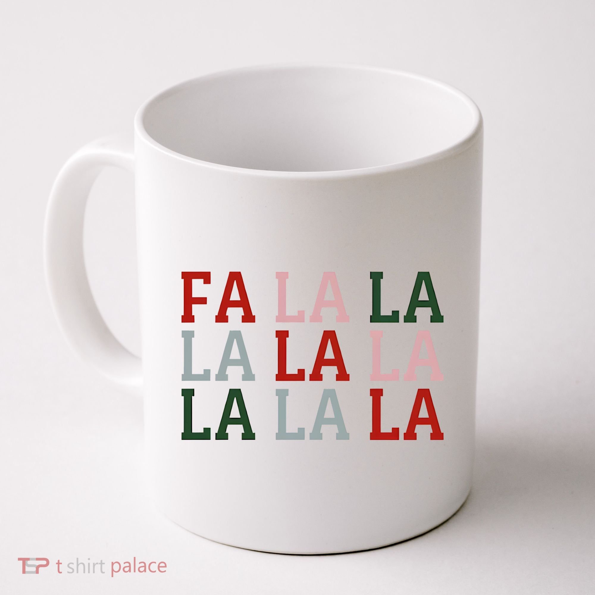 Christmas Holiday Red & Green Fa La La La La Coffee Mug