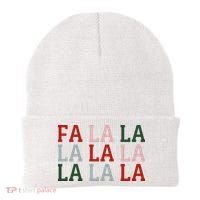 Christmas Holiday Red & Green Fa La La La La Beanie thumb 0