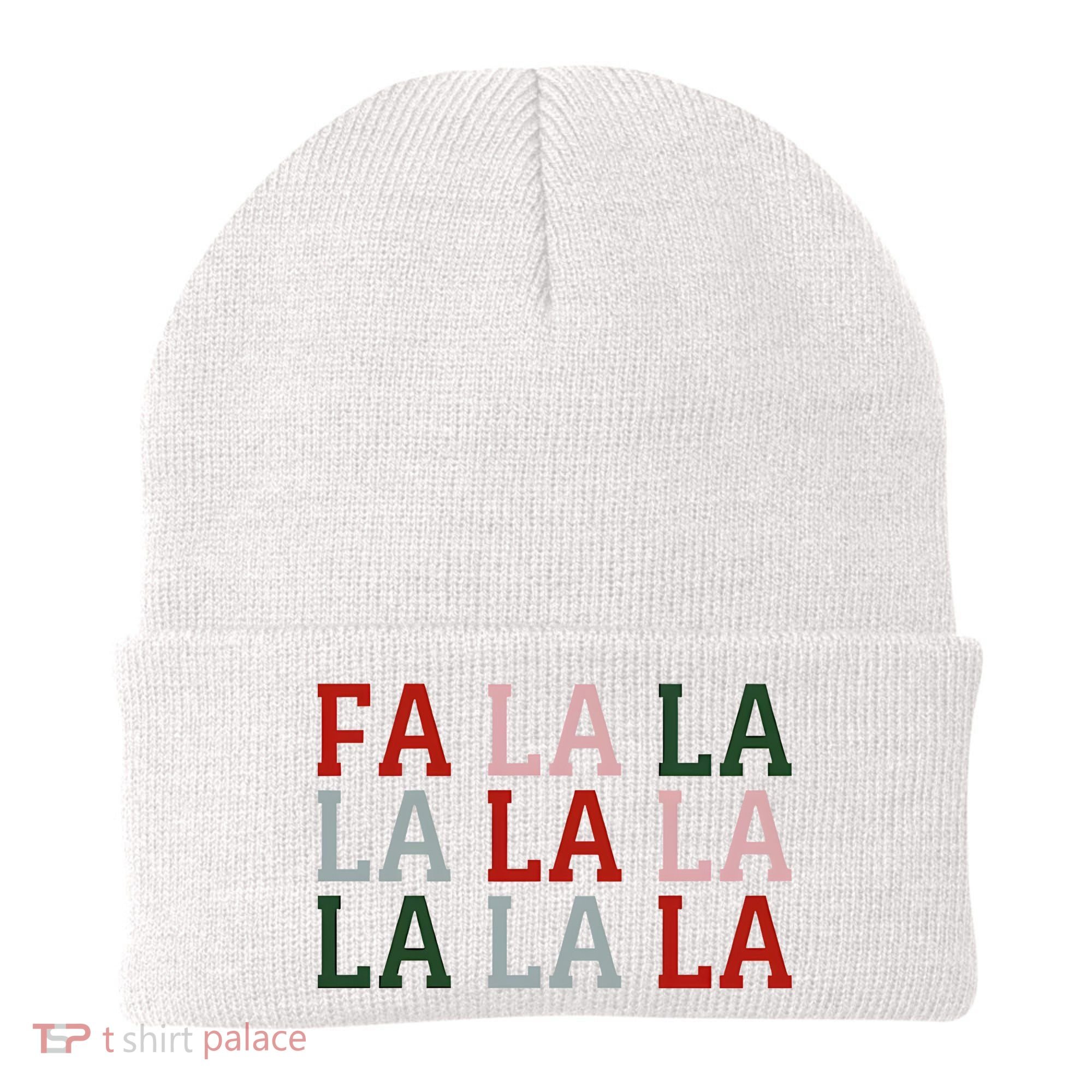 Christmas Holiday Red & Green Fa La La La La Beanie