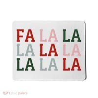 Christmas Holiday Red & Green Fa La La La La Mousepad thumb 0