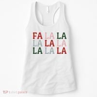Christmas Holiday Red & Green Fa La La La La Women's Tank Top thumb 0