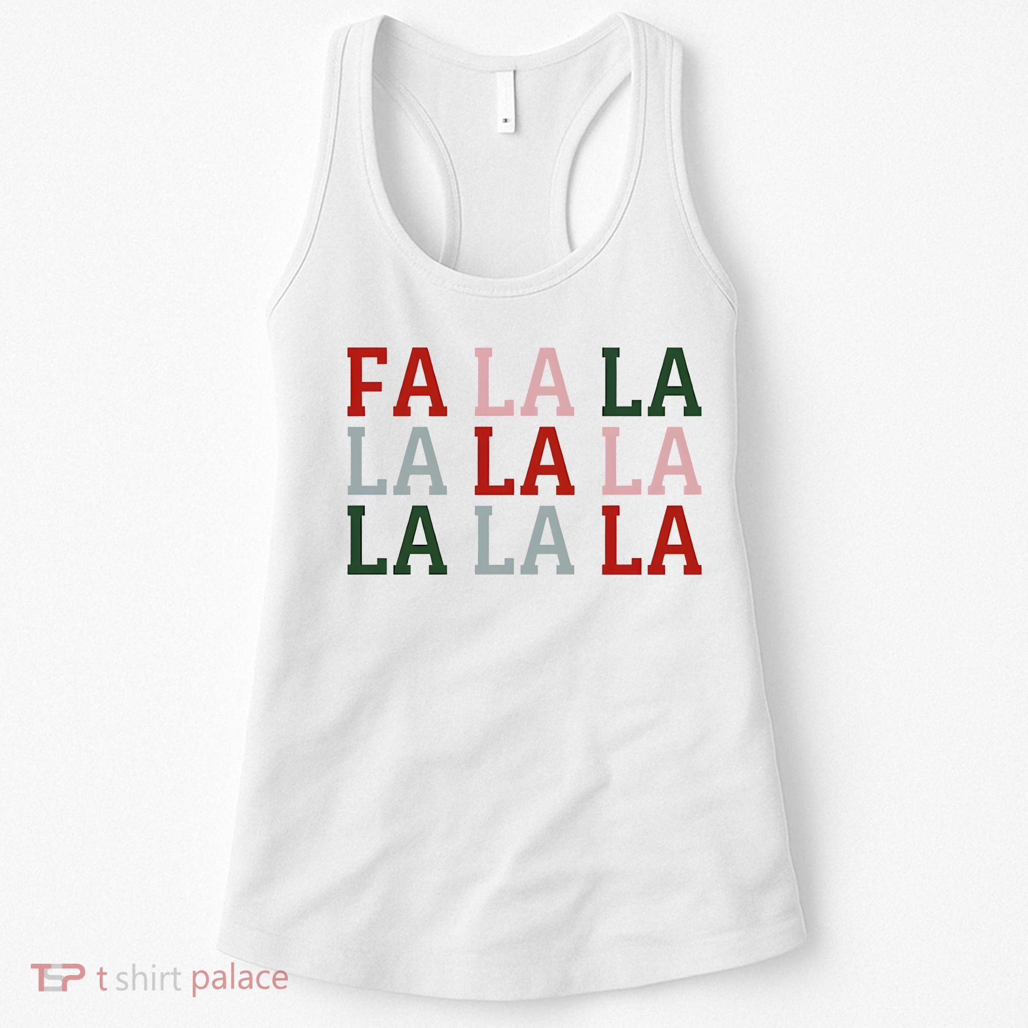 Christmas Holiday Red & Green Fa La La La La Women's Tank Top