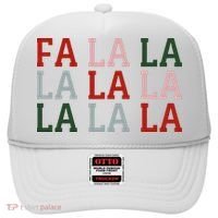 Christmas Holiday Red & Green Fa La La La La Hat thumb 0