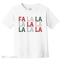 Christmas Holiday Red & Green Fa La La La La Toddler T-Shirt thumb 0