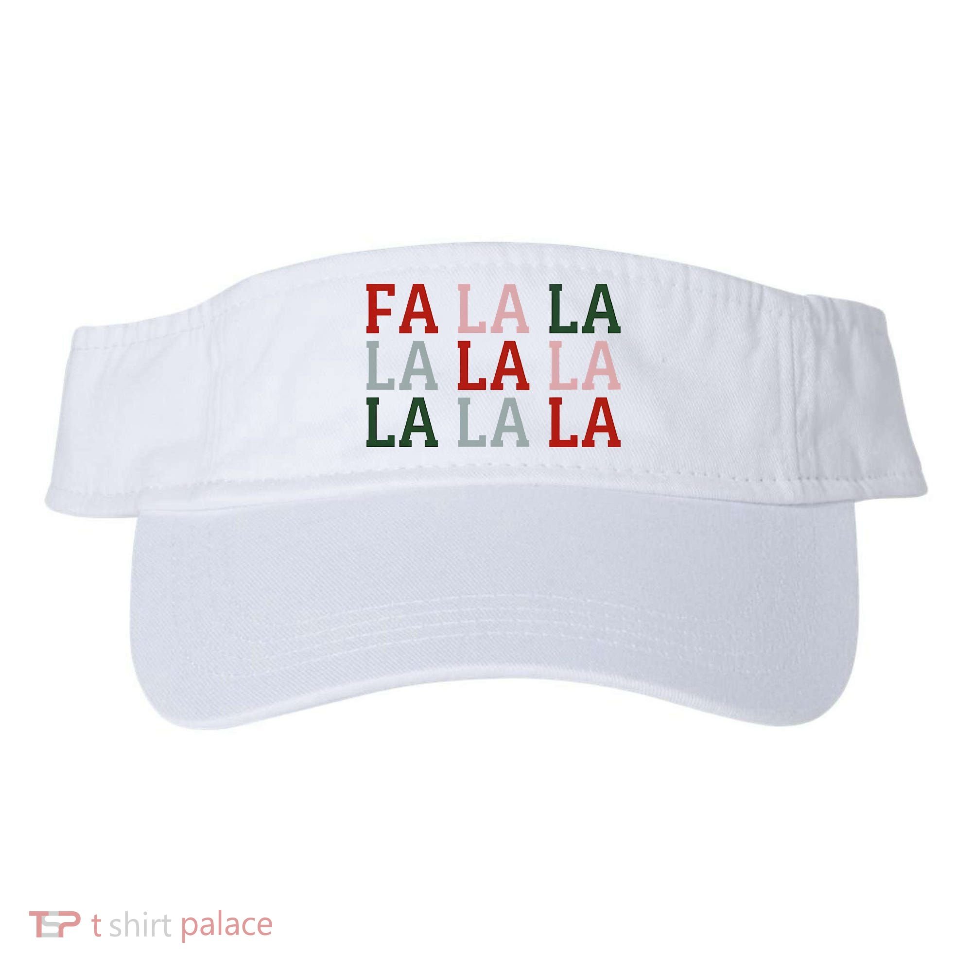 Christmas Holiday Red & Green Fa La La La La Visor