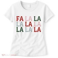 Christmas Holiday Red & Green Fa La La La La Women's T-Shirt thumb 0