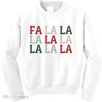 Christmas Holiday Red & Green Fa La La La La Kids Sweatshirt thumb 0