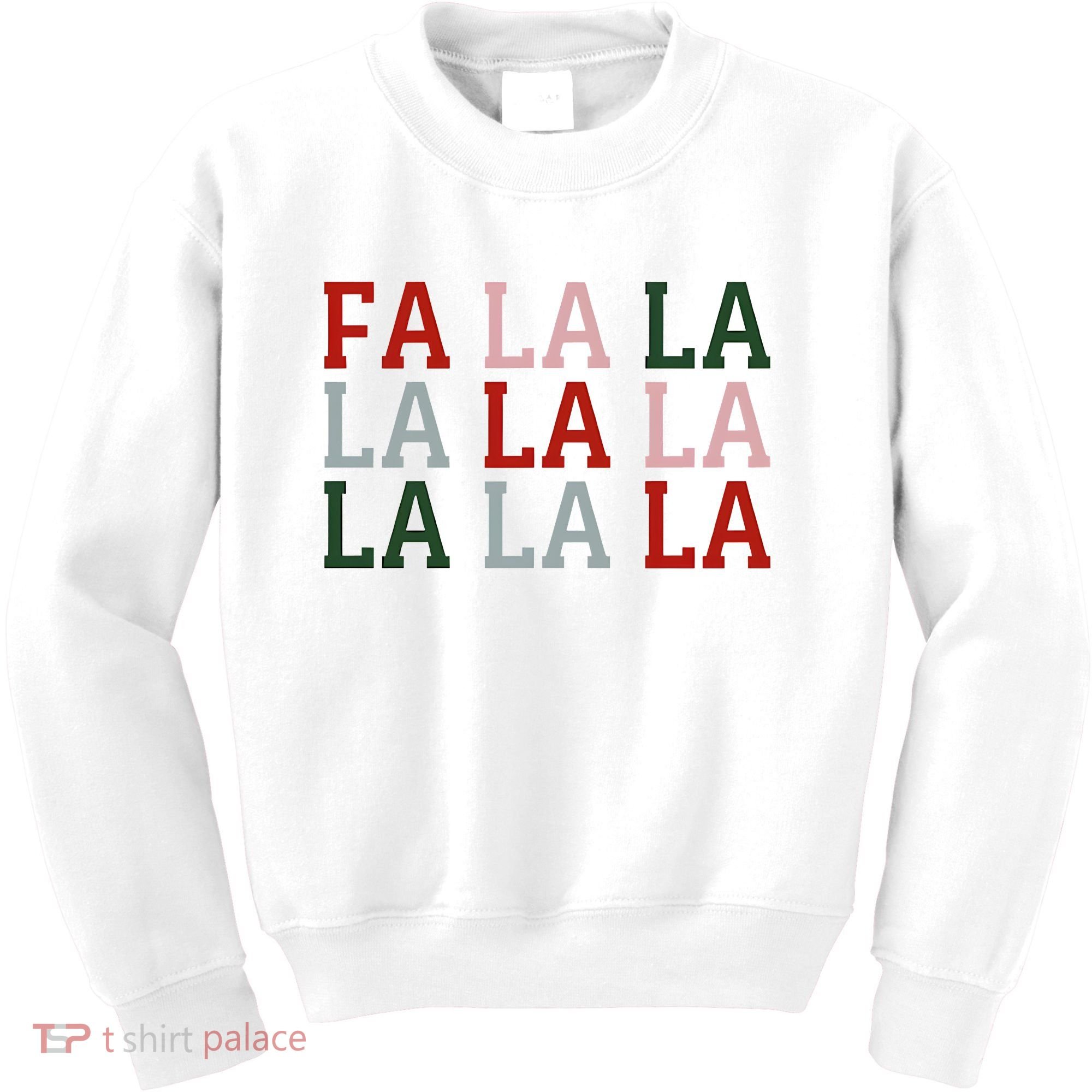 Christmas Holiday Red & Green Fa La La La La Kids Sweatshirt
