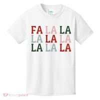 Christmas Holiday Red & Green Fa La La La La Kids T-Shirt thumb 0