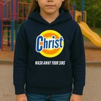 Christ Stain Remover Wash Away Your Sins Kids Hoodie thumb 3