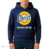 Christ Stain Remover Wash Away Your Sins Kids Hoodie thumb 4