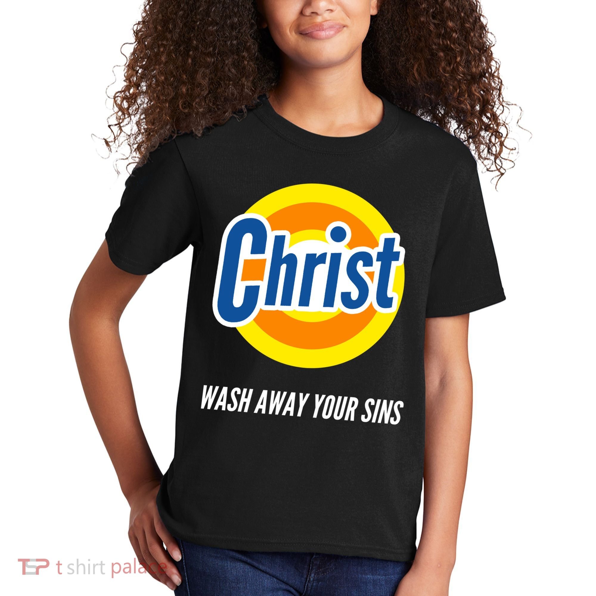 Christ Stain Remover Wash Away Your Sins Kids T-Shirt