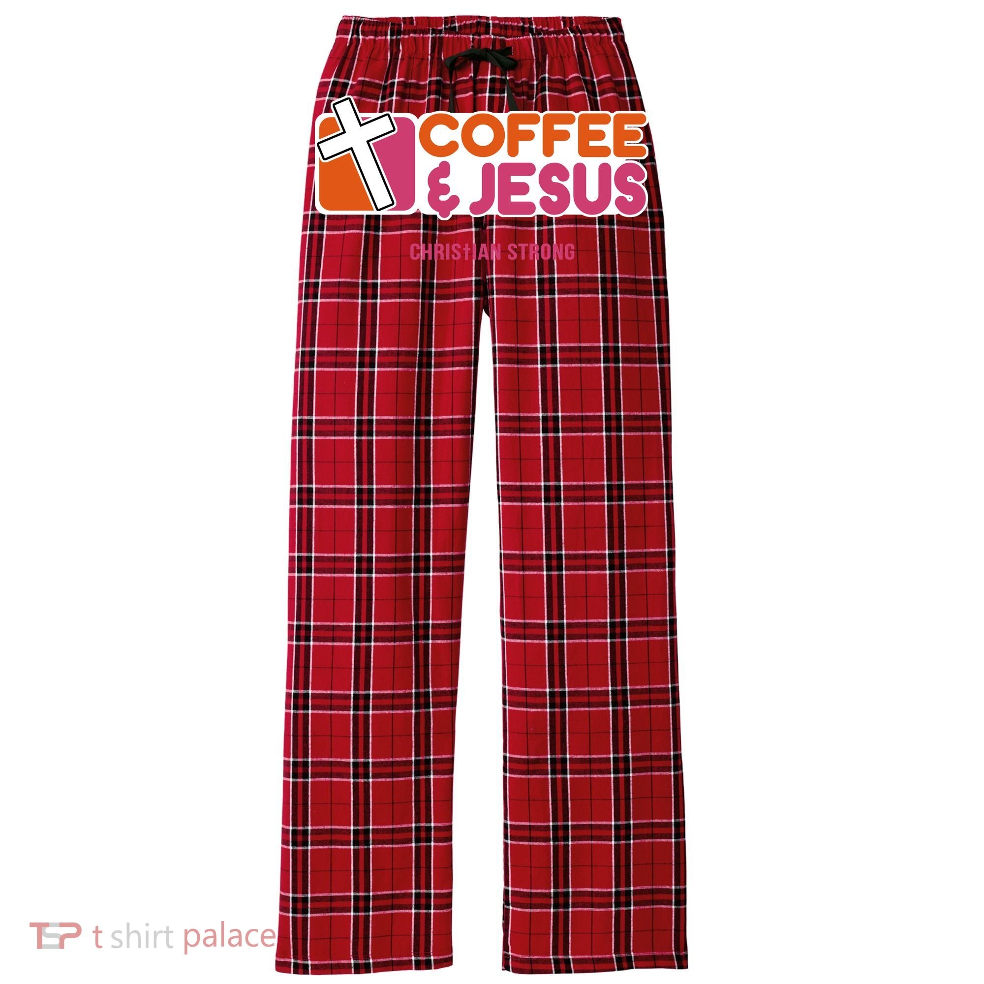 Christian Dunkin Strong Women's Flannel Plaid Pajama Pants