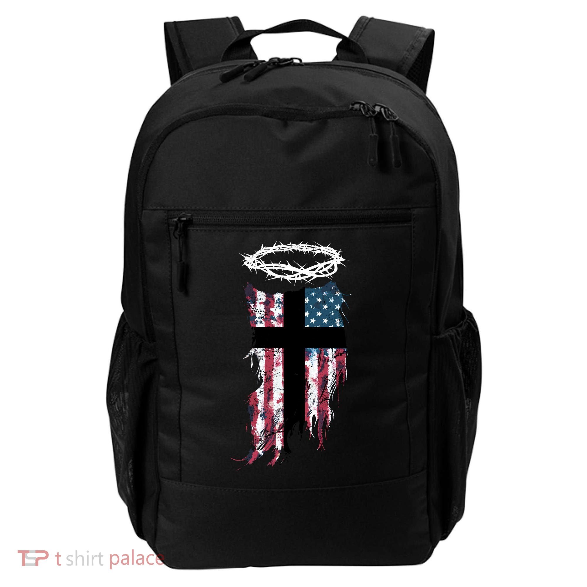 Christian Patriotic USA Flag Backpack