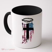 Christian Patriotic USA Flag Coffee Mug thumb 0