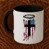Christian Patriotic USA Flag Coffee Mug thumb 2