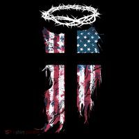 Christian Patriotic USA Flag Ornament thumb 1