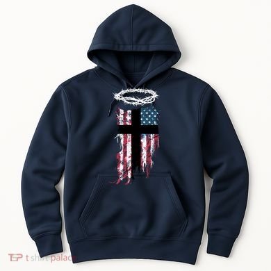 Christian Patriotic USA Flag Hoodie