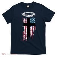 Christian Patriotic USA Flag T-Shirt thumb 0