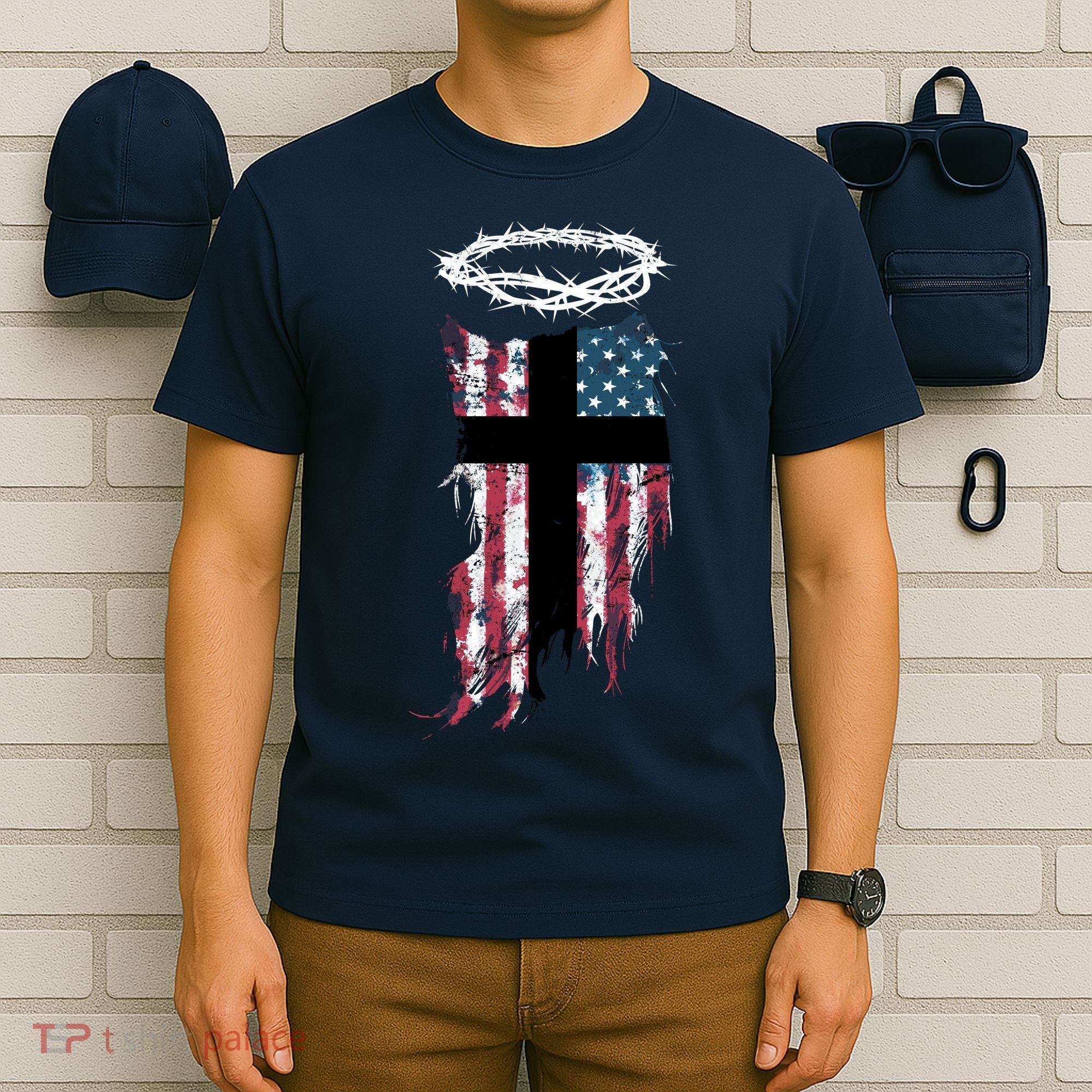 Christian Patriotic USA Flag T-Shirt