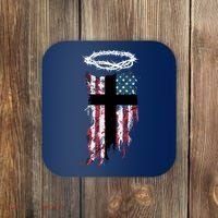 Christian Patriotic USA Flag Coaster thumb 0