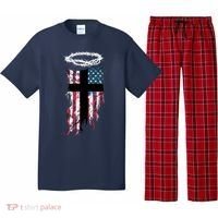 Christian Patriotic USA Flag Pajama Set thumb 0