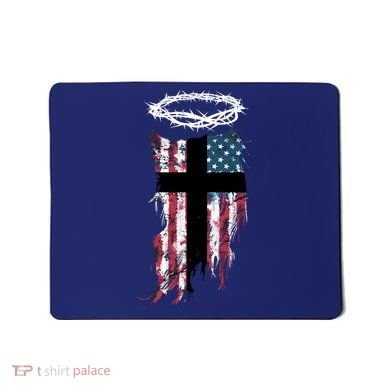 Christian Patriotic USA Flag Mousepad