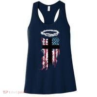Christian Patriotic USA Flag Women's Tank Top thumb 0