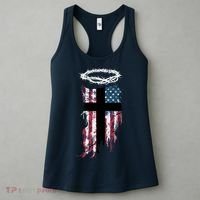 Christian Patriotic USA Flag Women's Tank Top thumb 3
