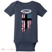 Christian Patriotic USA Flag Baby Bodysuit thumb 0