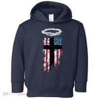 Christian Patriotic USA Flag Toddler Hoodie thumb 0