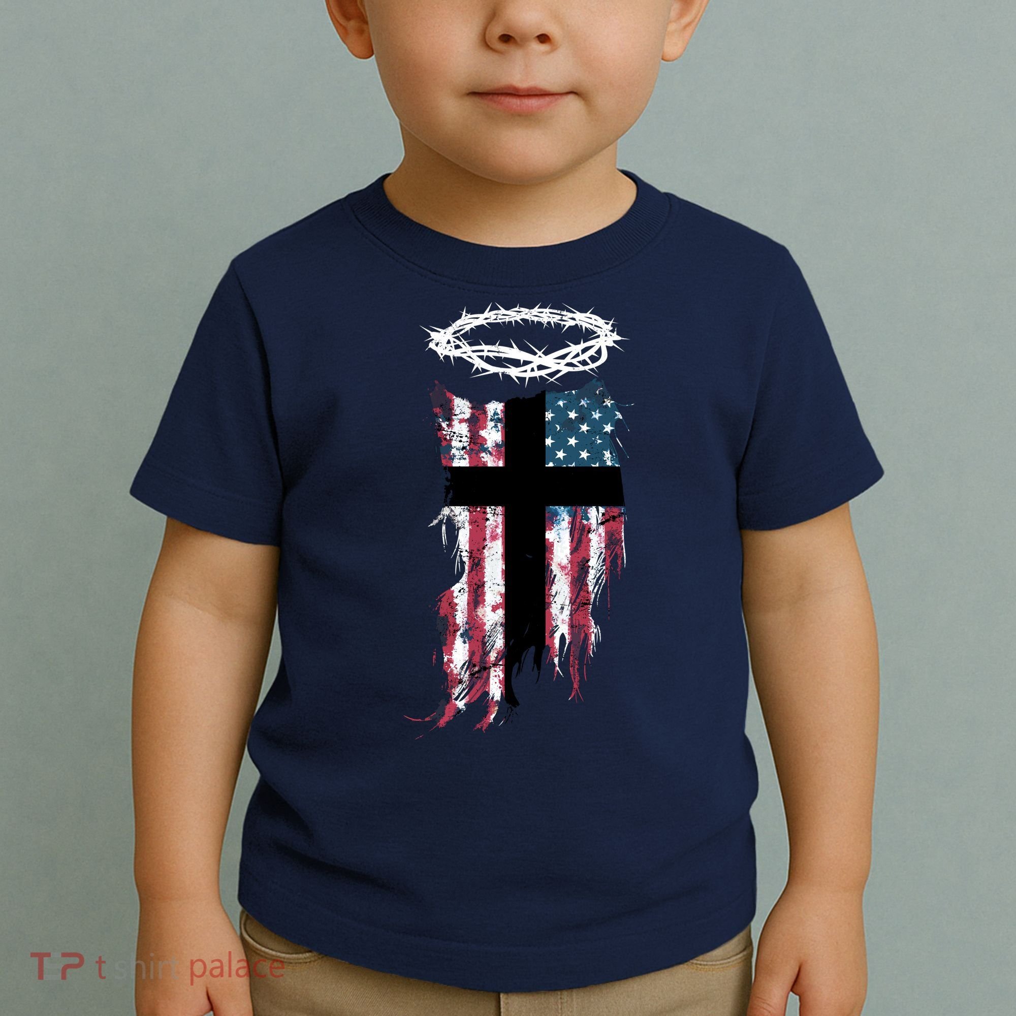 Christian Patriotic USA Flag Toddler T-Shirt