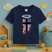 Christian Patriotic USA Flag Toddler T-Shirt thumb 3