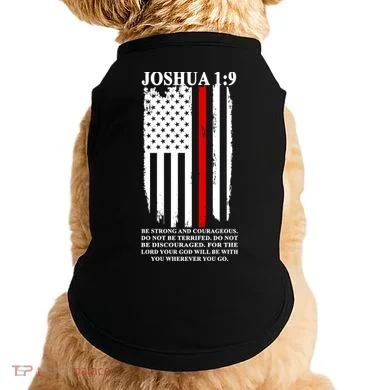 Christian Red Thin Line Doggie Tank