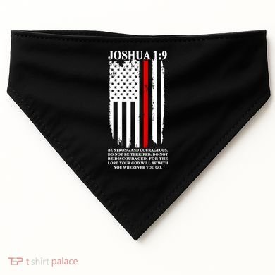 Christian Red Thin Line USA-Made Doggie Bandana