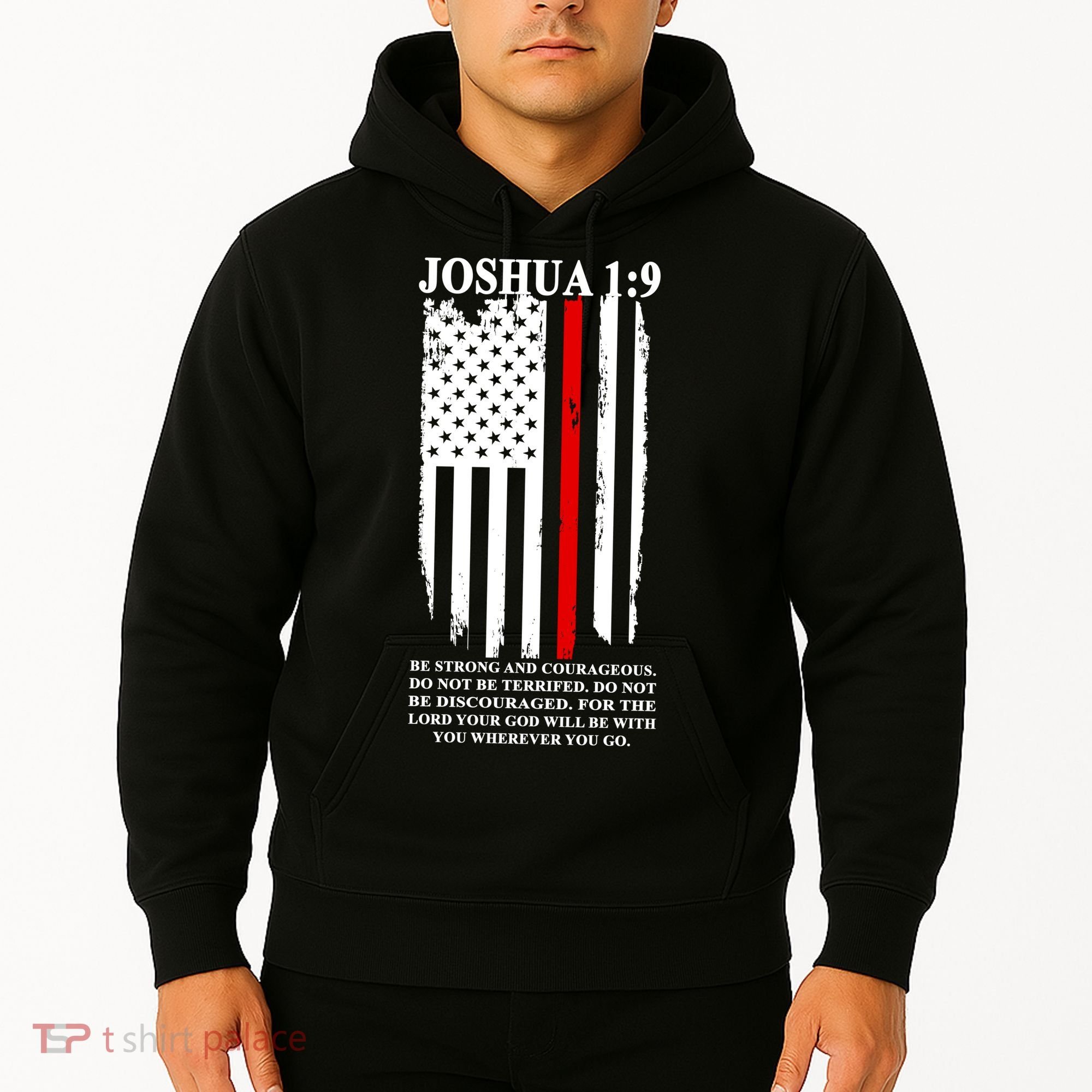 Christian Red Thin Line Hoodie