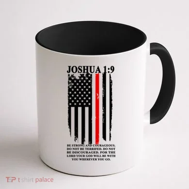 Christian Red Thin Line Coffee Mug back