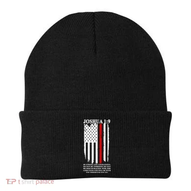 Christian Red Thin Line Beanie