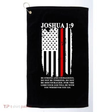 Christian Red Thin Line Golf Towel