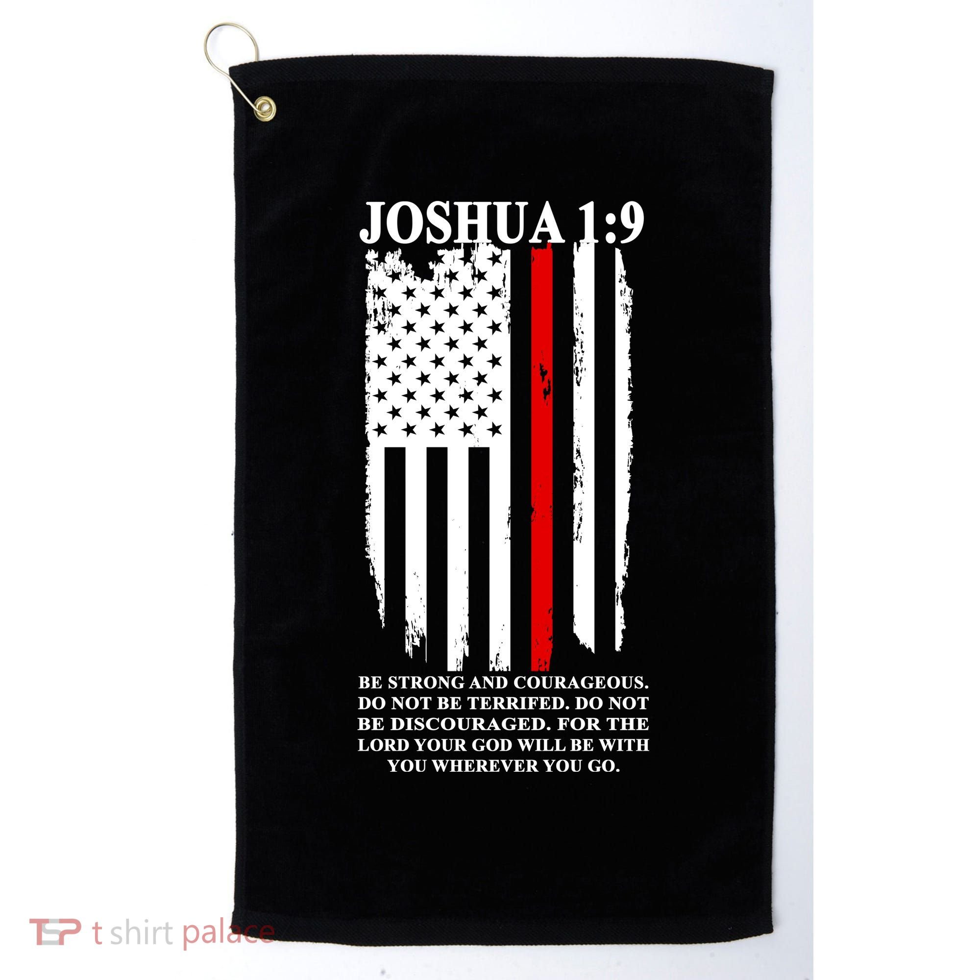 Christian Red Thin Line Golf Towel